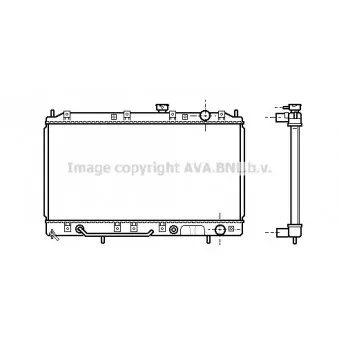 Radiateur, refroidissement du moteur AVA QUALITY COOLING MT2143