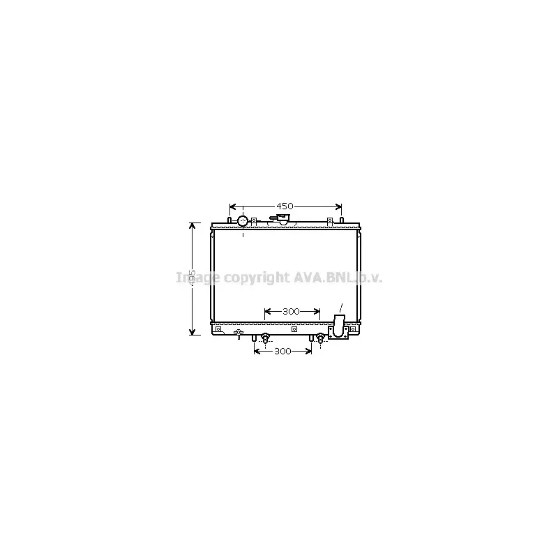 Radiateur, refroidissement du moteur AVA QUALITY COOLING MT2192