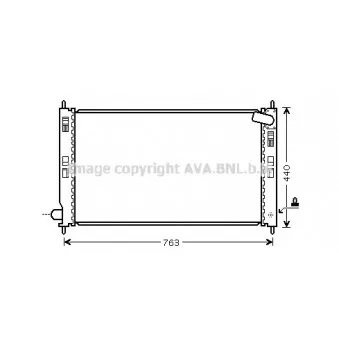 Radiateur, refroidissement du moteur AVA QUALITY COOLING MTA2207