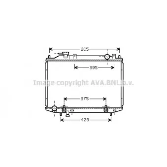 Radiateur, refroidissement du moteur AVA QUALITY COOLING