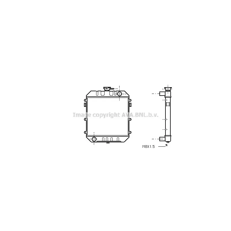 Radiateur, refroidissement du moteur AVA QUALITY COOLING OL2018