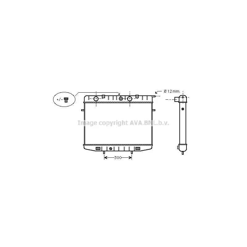 Radiateur, refroidissement du moteur AVA QUALITY COOLING OL2175