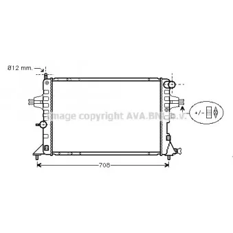 Radiateur, refroidissement du moteur AVA QUALITY COOLING OL2293