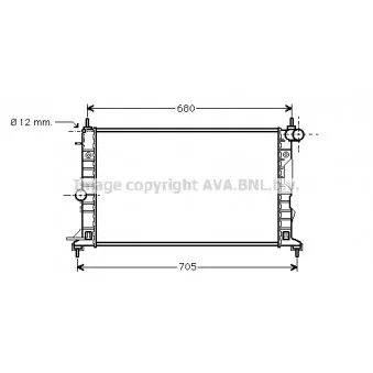 Radiateur, refroidissement du moteur AVA QUALITY COOLING OL2323