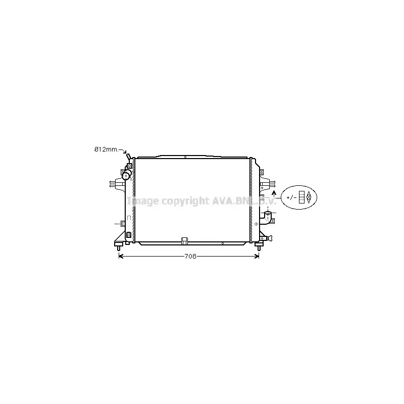 Radiateur, refroidissement du moteur AVA QUALITY COOLING OL2489