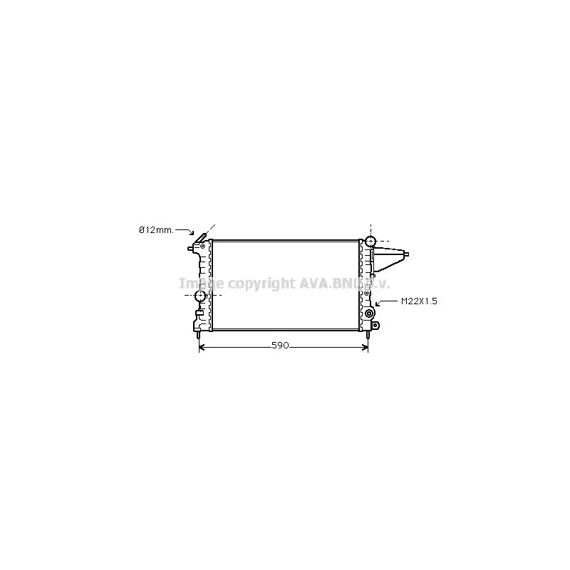 Radiateur, refroidissement du moteur AVA QUALITY COOLING OLA2161