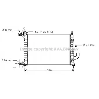 Radiateur, refroidissement du moteur AVA QUALITY COOLING