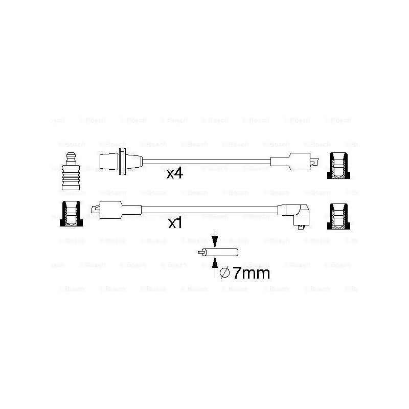 Kit de câbles d'allumage BOSCH 0 986 356 725