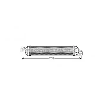 Intercooler, échangeur AVA QUALITY COOLING OLA4392