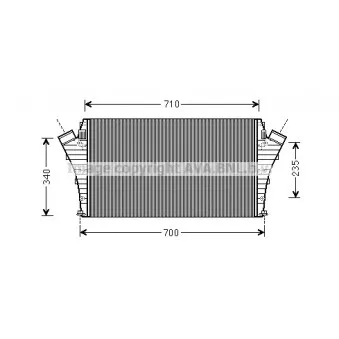 Intercooler, échangeur AVA QUALITY COOLING OLA4491