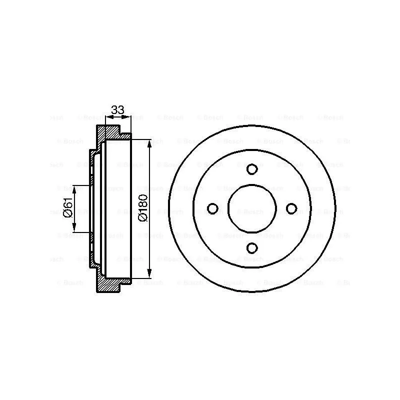 Tambour de frein BOSCH 0 986 477 069