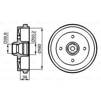 Tambour de frein BOSCH 0 986 477 111