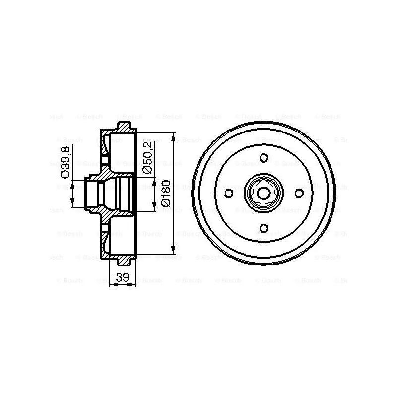 Tambour de frein BOSCH 0 986 477 111
