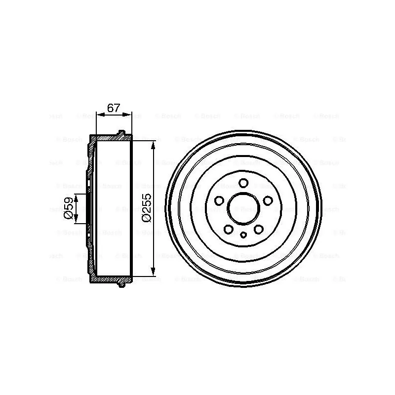 Tambour de frein BOSCH 0 986 477 144