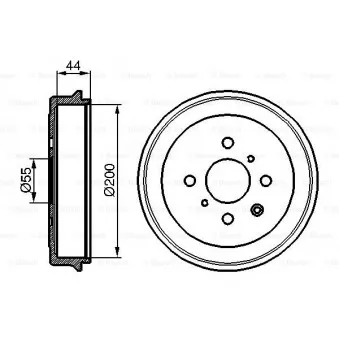 Tambour de frein BOSCH 0 986 477 148