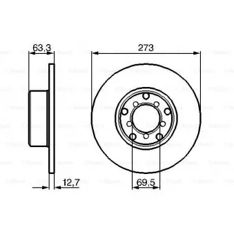 Jeu de 2 disques de frein avant BOSCH 0 986 478 055