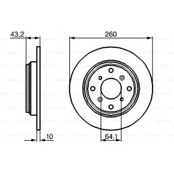 Jeu de 2 disques de frein arrière BOSCH 0 986 478 680