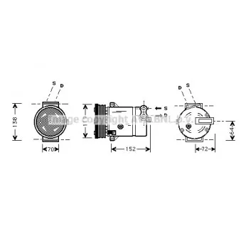 Compresseur, climatisation AVA QUALITY COOLING OLAK318