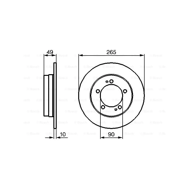 Jeu de 2 disques de frein arrière BOSCH 0 986 478 707