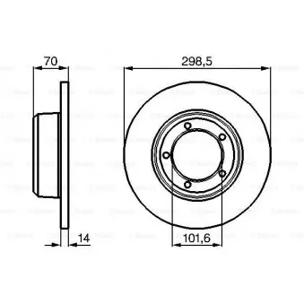 Jeu de 2 disques de frein avant BOSCH 0 986 478 827