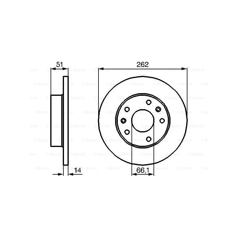 Jeu de 2 disques de frein avant BOSCH 0 986 478 991