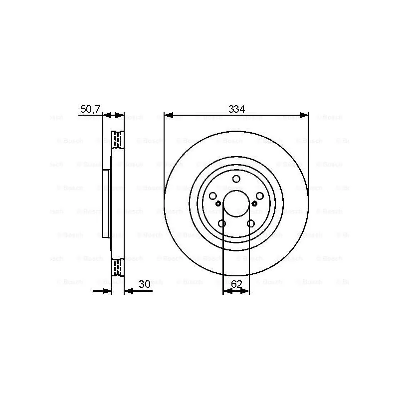 Disque de frein avant droit BOSCH 0 986 479 426