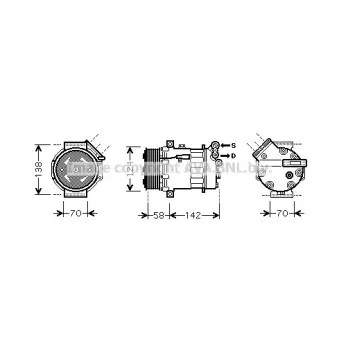 Compresseur, climatisation AVA QUALITY COOLING OLK448