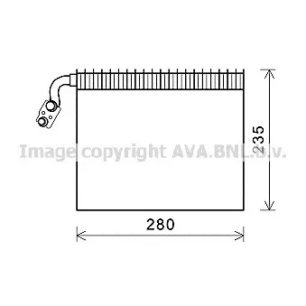Evaporateur climatisation AVA QUALITY COOLING OLV600