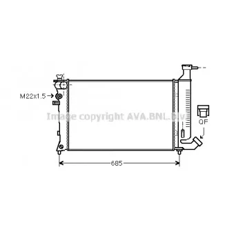 Radiateur, refroidissement du moteur AVA QUALITY COOLING