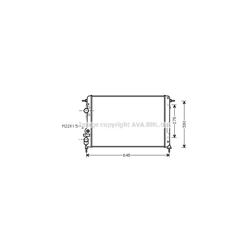 Radiateur, refroidissement du moteur AVA QUALITY COOLING RT2241