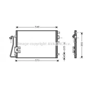 Condenseur, climatisation AVA QUALITY COOLING RT5376D