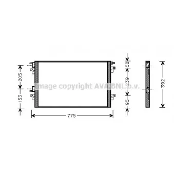 Condenseur, climatisation AVA QUALITY COOLING RTA5366