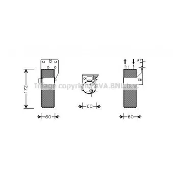 Filtre déshydratant, climatisation AVA QUALITY COOLING RTD355