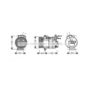 Compresseur, climatisation AVA QUALITY COOLING RTK389