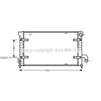 Radiateur, refroidissement du moteur AVA QUALITY COOLING ST2028