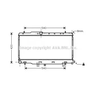 Radiateur, refroidissement du moteur AVA QUALITY COOLING SU2057