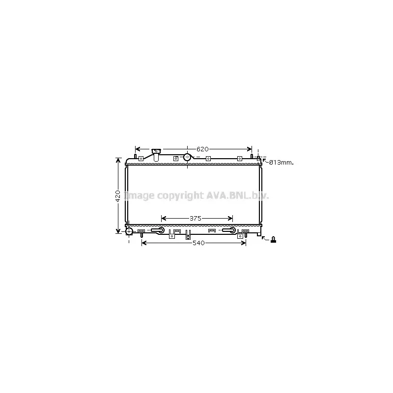 Radiateur, refroidissement du moteur AVA QUALITY COOLING SU2068