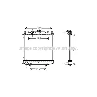 Radiateur, refroidissement du moteur AVA QUALITY COOLING SZ2028