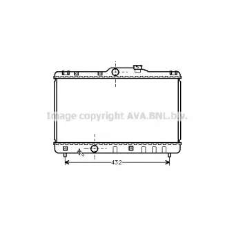 Radiateur, refroidissement du moteur AVA QUALITY COOLING TO2140