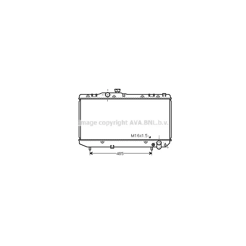 Radiateur, refroidissement du moteur AVA QUALITY COOLING TO2142