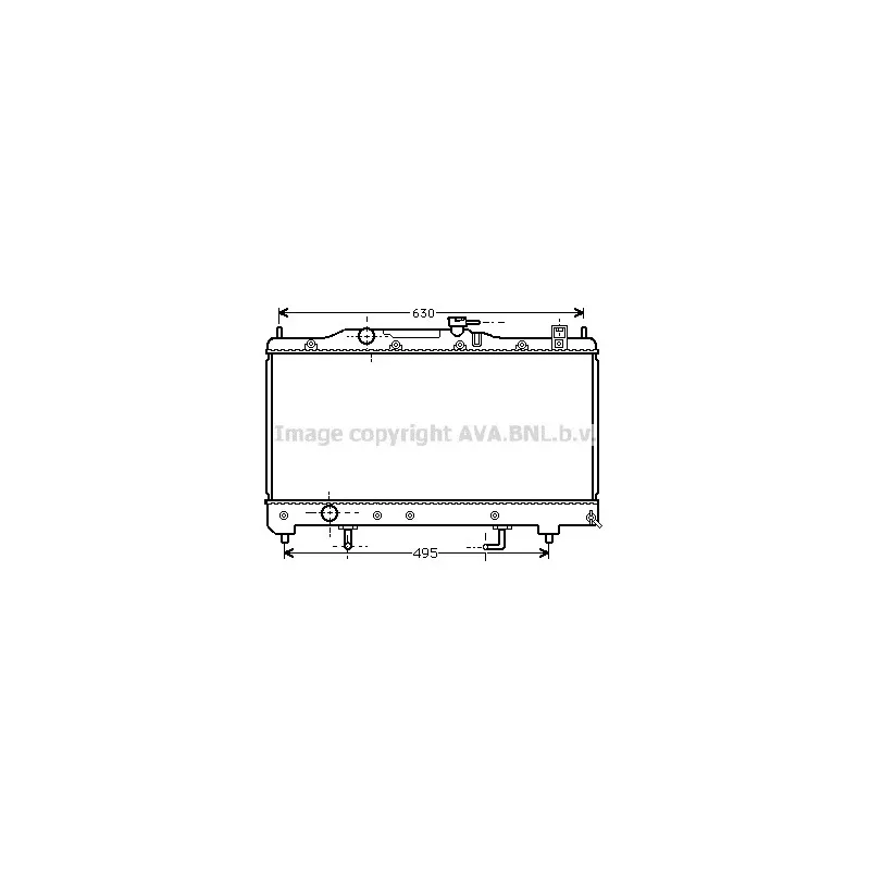 Radiateur, refroidissement du moteur AVA QUALITY COOLING TO2238