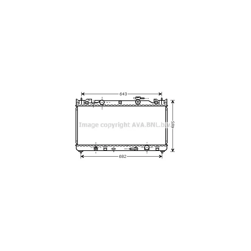 Radiateur, refroidissement du moteur AVA QUALITY COOLING TO2282