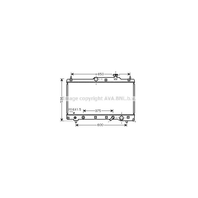 Radiateur, refroidissement du moteur AVA QUALITY COOLING TO2336