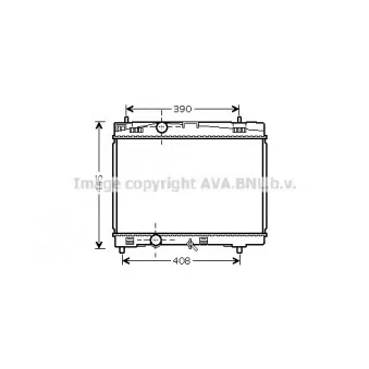 Radiateur, refroidissement du moteur AVA QUALITY COOLING TO2357