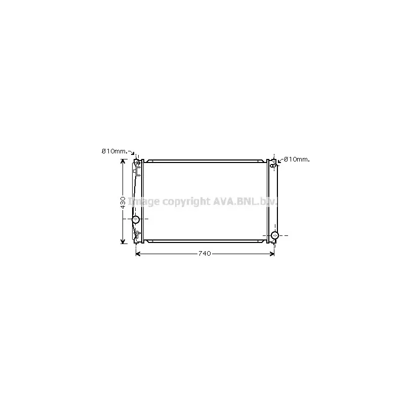 Radiateur, refroidissement du moteur AVA QUALITY COOLING TO2418