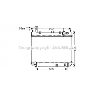 Radiateur, refroidissement du moteur AVA QUALITY COOLING TO2488