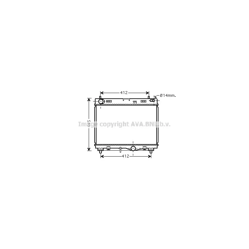 Radiateur, refroidissement du moteur AVA QUALITY COOLING TO2500