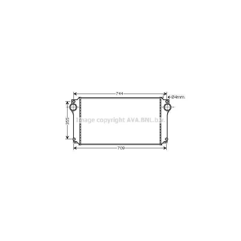 Intercooler, échangeur AVA QUALITY COOLING TO4362