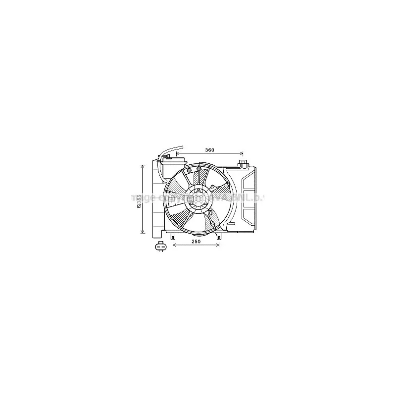 Ventilateur, refroidissement du moteur AVA QUALITY COOLING TO7647