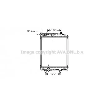 Radiateur, refroidissement du moteur AVA QUALITY COOLING TOA2364